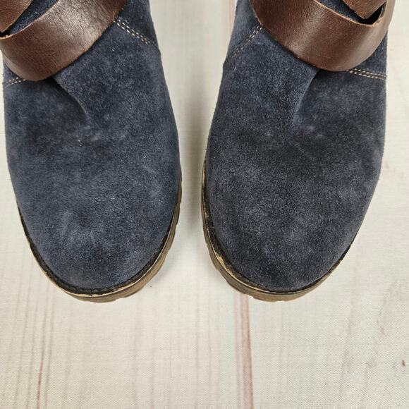 Naturalizer Talley Suede Sherpa Moto Boots Navy 8.5W - Picture 8 of 14